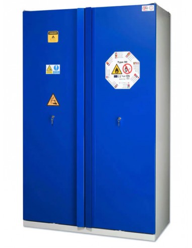 Large safety cabinet for lithium batteries with double door LITHIUMSAFE CHEMISAFE