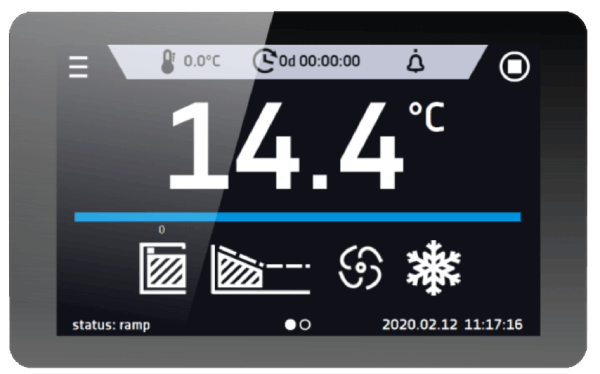 display touchscreen di controllo degli incubatori pol-eko